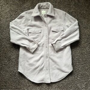 Joie Oversized Lavender Fleece Shacket Size S